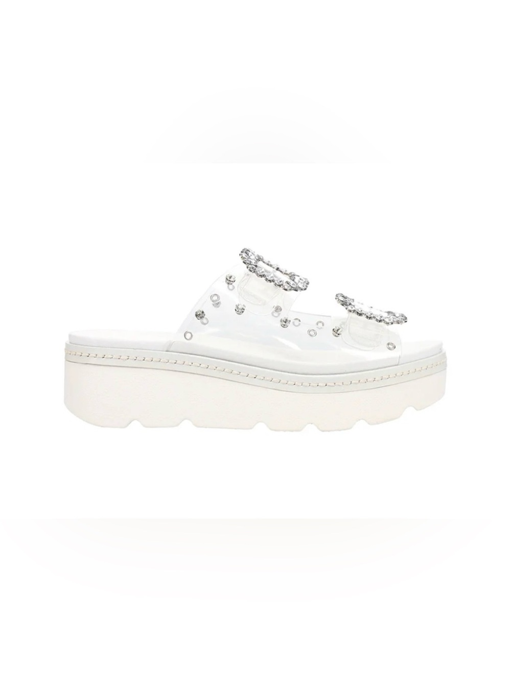 Chinese Laundry Womens Surf Rhinestone Platform Slide Casual Shoes